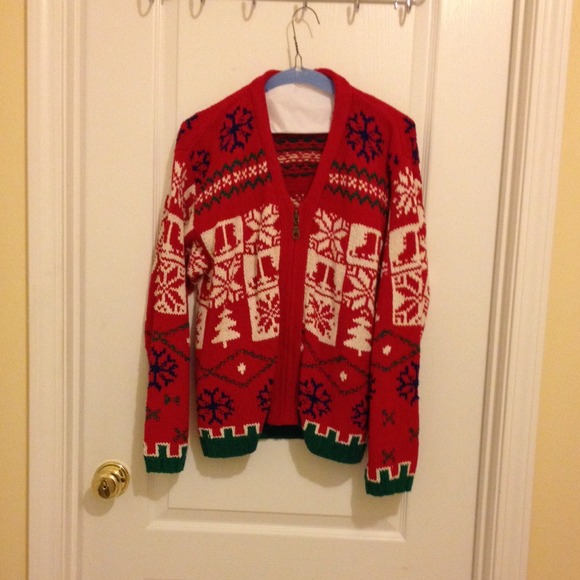 Snowflake intarsia cardigan
