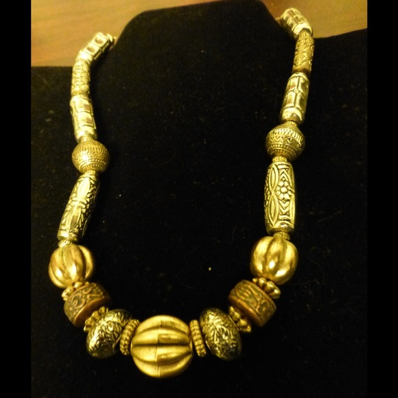 Fun Beaded Multi-tone Necklace