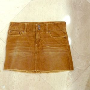 Khaki corduroy mini skirt