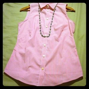 NWT! Banana Republic PINK fitted shirt - Size 6