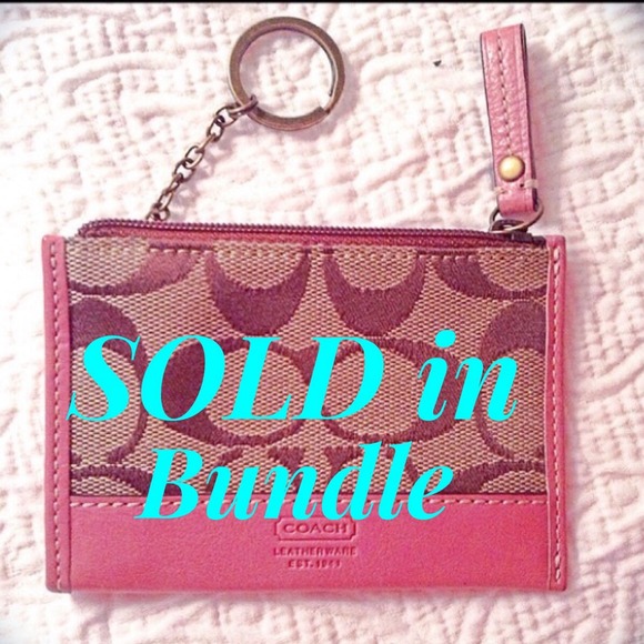 🚫BUNDLED🚫Coach Key Chain & ID Holder