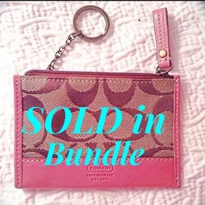 🚫BUNDLED🚫Coach Key Chain & ID Holder