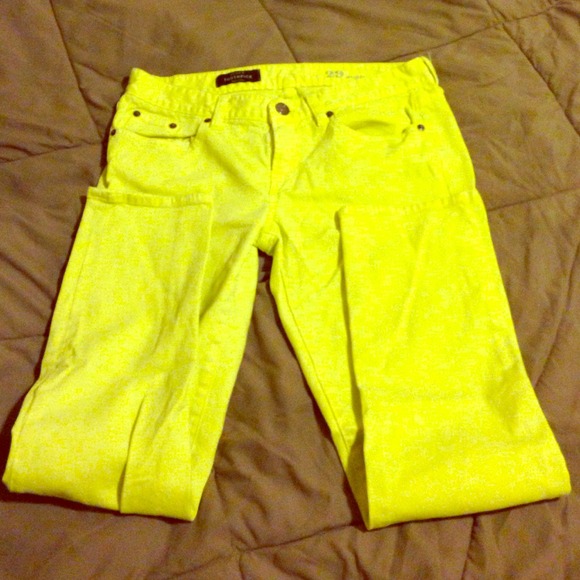 J.Crew Toothpick Jeans in Lemon Yellow - 29 Ankle