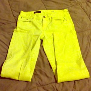 J.Crew Toothpick Jeans in Lemon Yellow - 29 Ankle