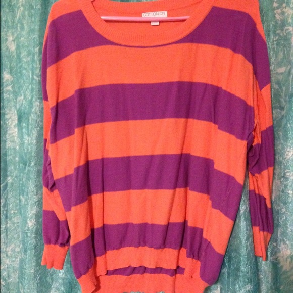 Cropped sweater three quarter length sleeves.