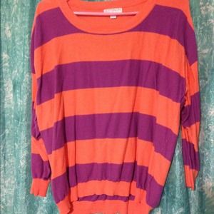 Cropped sweater three quarter length sleeves.