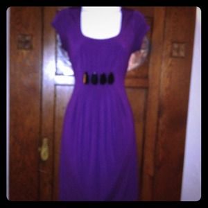 REDUCED Short sleeve dress/tunic in eggplant
