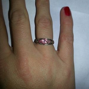 Pink Diamond Three Stone Zales Ring