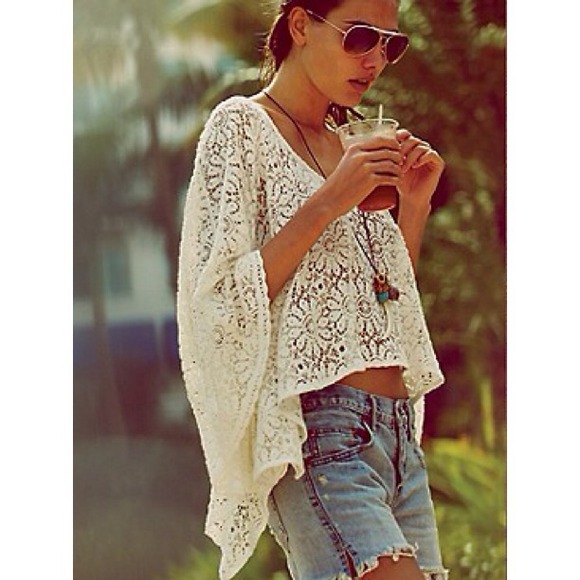 Free People/Jen's Pirate Booty Lace Cropped Caftan