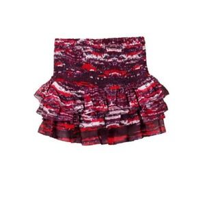 *** SOLD**Isabel Marant H&M Red Tiered Silk Skirt!