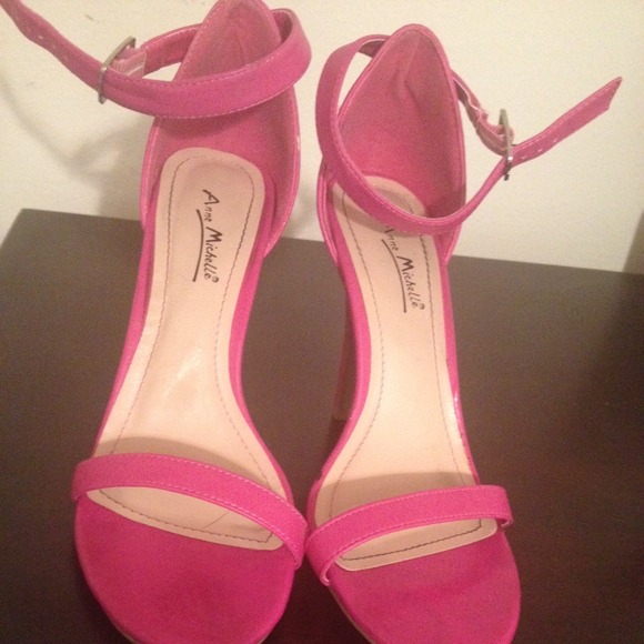 Ankle Strap Heels - Fushia