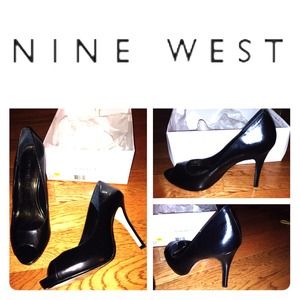 Nine West Liatriso black peep toe pumps
