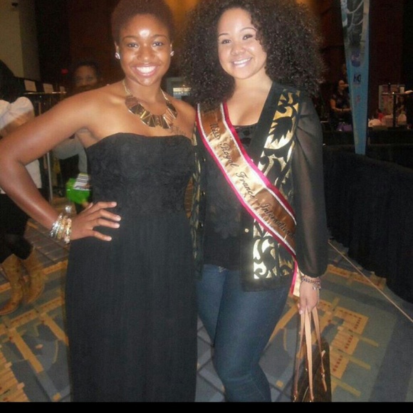 Black ark n co strapless dress.