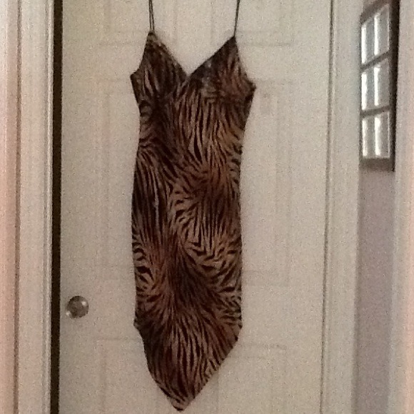 Allen Swartz Animal print cocktail dress