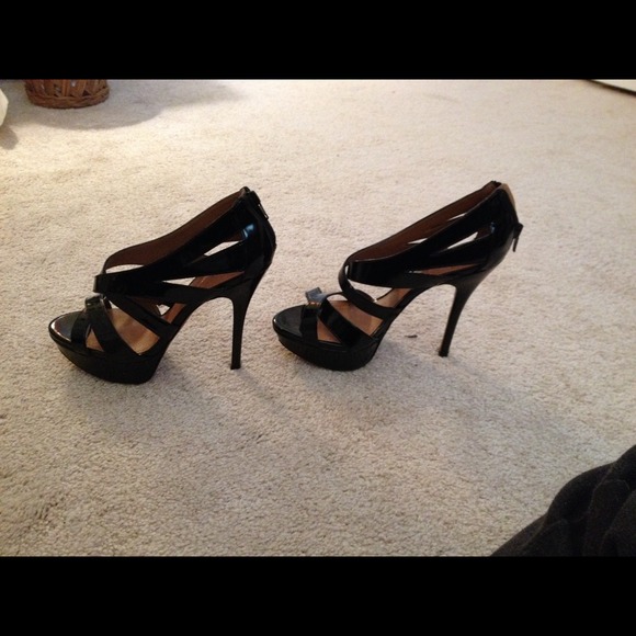 black Aldo heels size 8 worn once