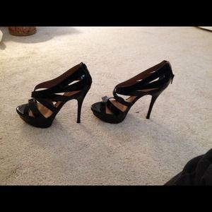 black Aldo heels size 8 worn once