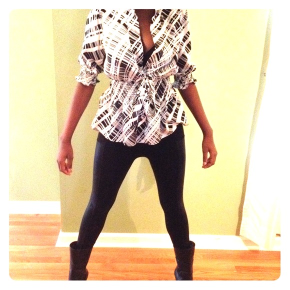 BCBG Maxazria Barcode Top