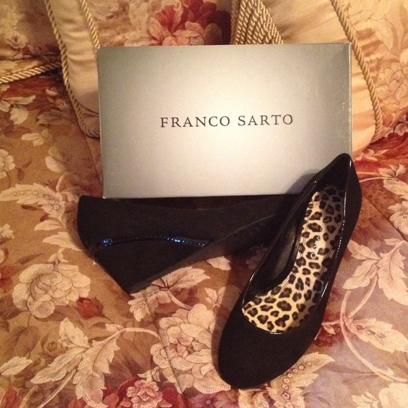 Franco Sarto Shoes - Franco Sarto - Black Suede Wedge Heel