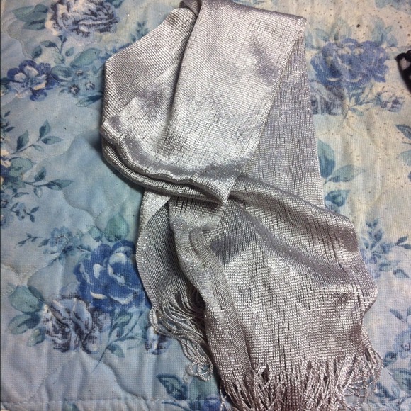 Sparkly silver scarf- worn once during prom