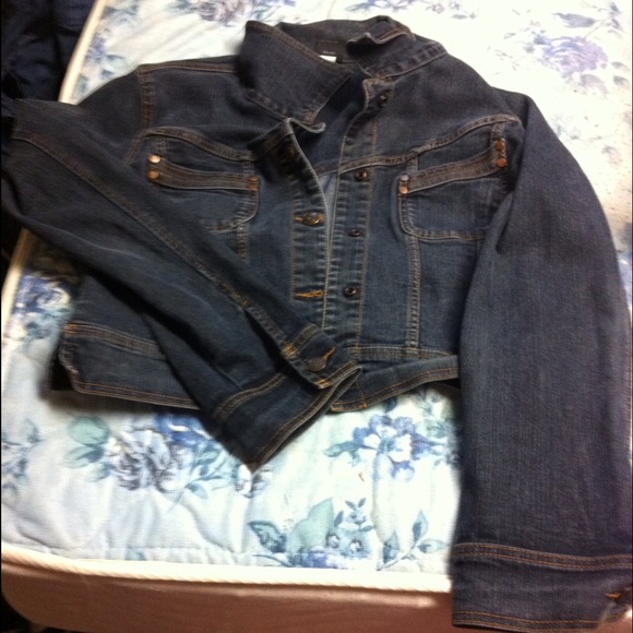 Dark denim fall jacket