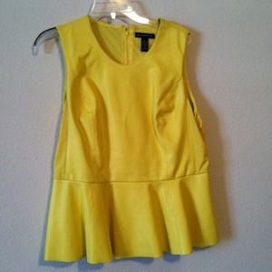 Yellow all leather peplum!