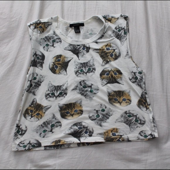 🌻 Bundled 🌻Cat Print Muscle Tee