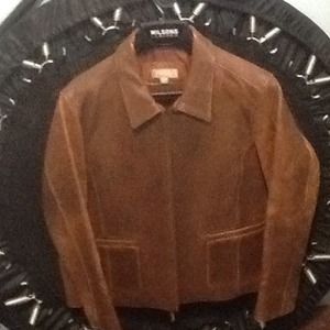 Tan leather jacket