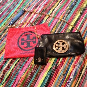 Tory Burch Amanda Clutch with strap.
