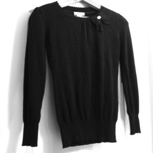 ❄️Girls Black Sweater with Bow & Crystal detail ⛄️