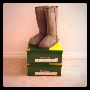 2 pair of Grey boots Size 7.5