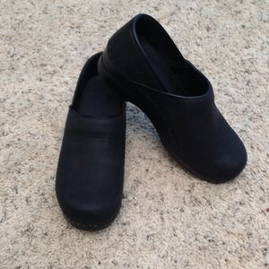 Dansko black leather clogs size 37