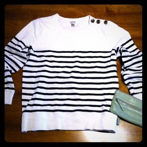 J.Crew Nautical Strip Crewneck Pullover