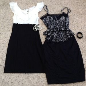 Black and white work/party casual