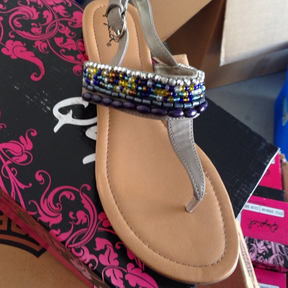 Beaded Gladiator Sandals