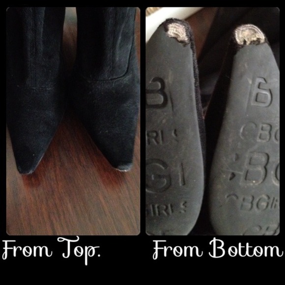 🔴SOLD IN A BUNDLE🔴Black Suede BCBG lace up Boots - Picture 3 of 4