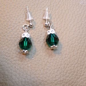 Swarovski Emerald green earrings