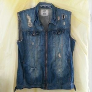 Mens denim vest