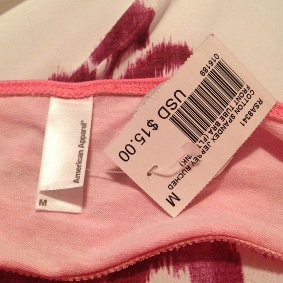American Apparel neon pink bandeau - Picture 2 of 2