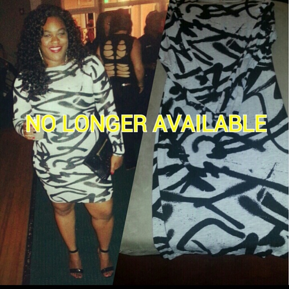 NO LONGER AVAILABLE graffiti long sleeve dress