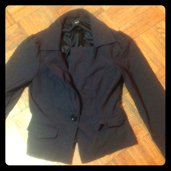 Cropped Navy Blazer