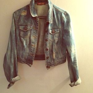 Forever 21 distressed jean jacket