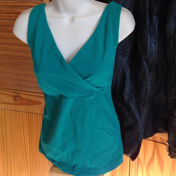 Eddie Bauer Tops - Eddie Bauer teal cross bust top