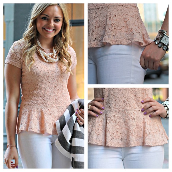 Lace Peplum Top