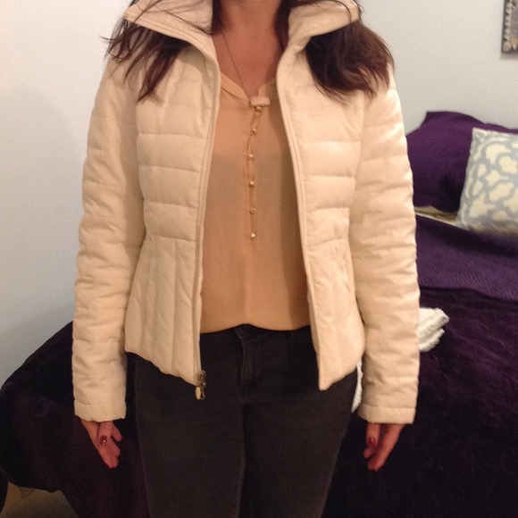 Winter warmer- down cream colored jacket