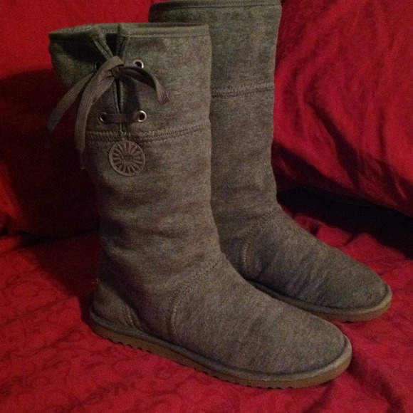 UGG Shoes - SOLD**Authentic Grey Bow/Lace up Uggs