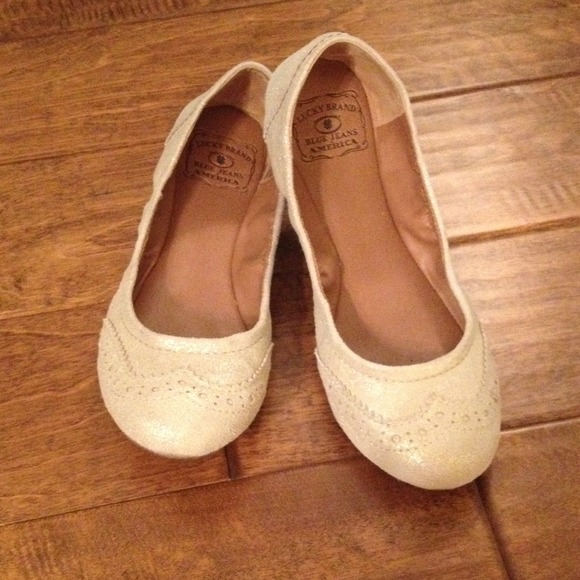 Metallic leather Lucky flats