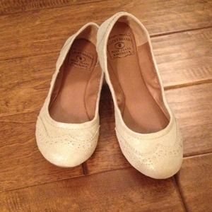 Metallic leather Lucky flats