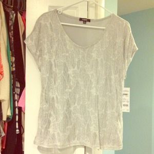 Brand new, never worn gorgeous grey/silver top
