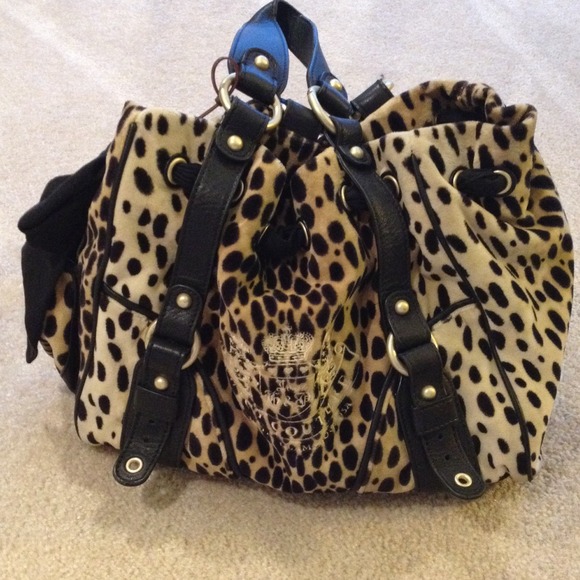 Animal print and bow juicy couture bag