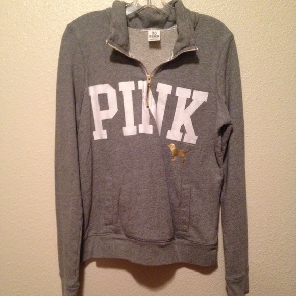 PINK half-zip pullover